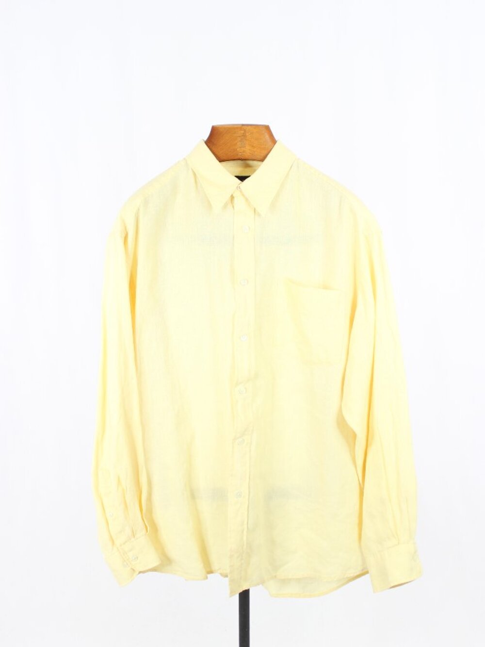 Vintage 00's GAP Butter Yellow 100% Linen Button Down Oxford Shirt, Size XL
